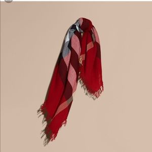 Authentic Burberry Red Square Scarf
